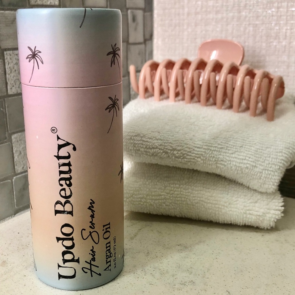 Updo Beauty Hair Serum Argan Oil Spray Perfume & Heat Protectant 4 oz